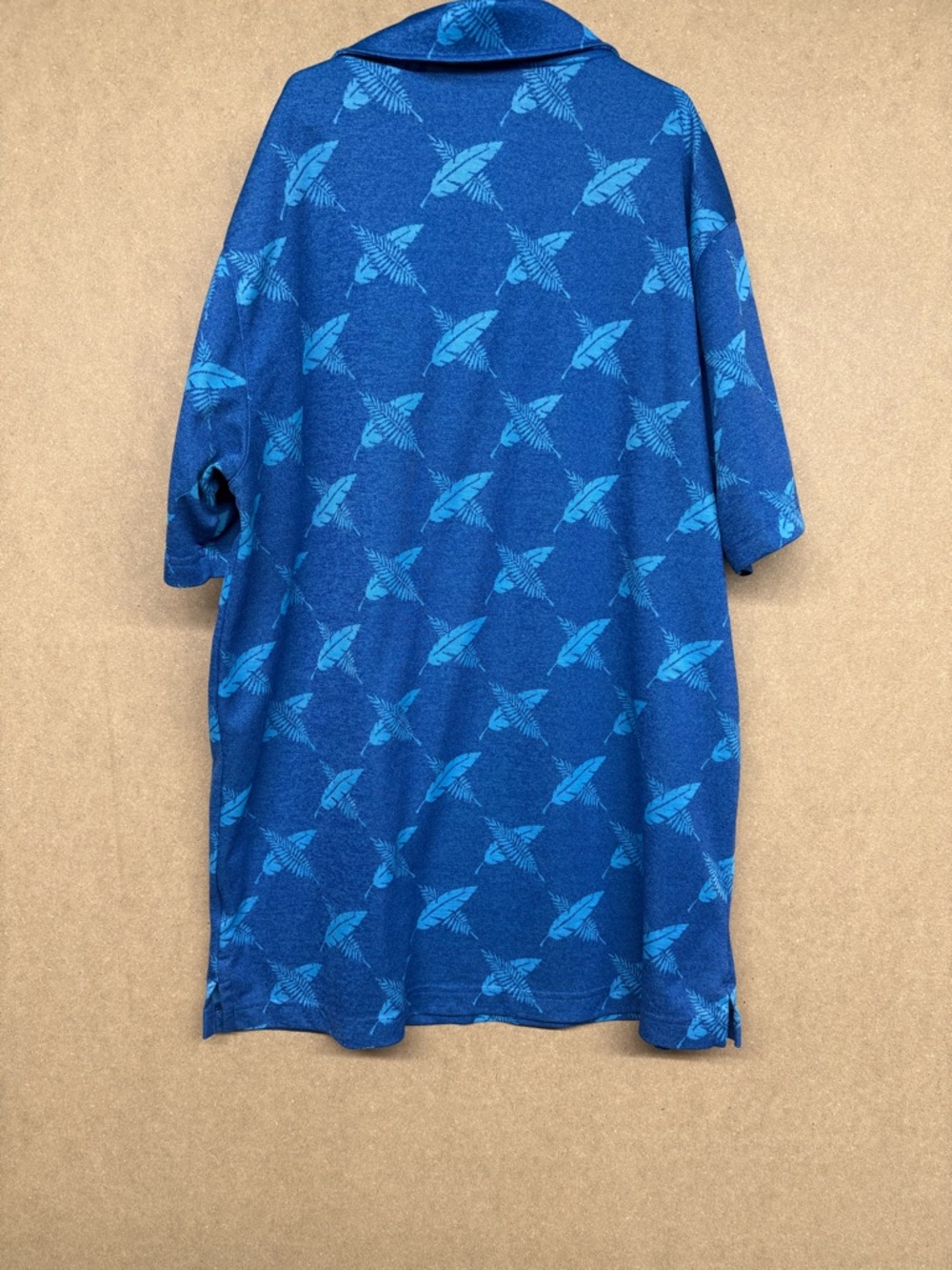 Puma Blue Tropical Print Golf Polo Medium